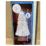 4 Foot Pre Lit White Nordic pine Christmas tree