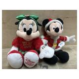Mickey and Minnie Christmas dolls
