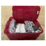 Tote of lighted beaded garland