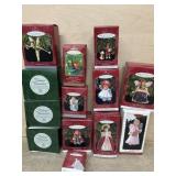 Flat of 10 Hallmark and 3 Dept. 56 ornaments