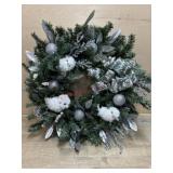 24 inch Snow owl wreath