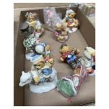 Flat of Cherished Teddie holiday figures train