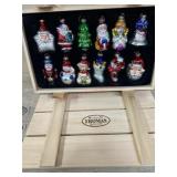 Set of 12 Thomas Paconni glass ornaments