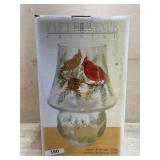 Cardinal crystal lamp