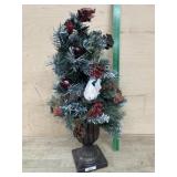 2 Foot decorated potted tree
