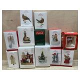12 Hallmark and other ornaments