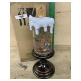 Nativity scene glitter candlestick light