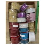 Flat of 17 rolls holiday ribbon