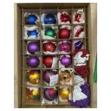 Ornament box with 24 glass ornaments