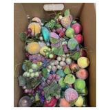 Box of fruit ornaments
