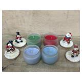 Gift set of 4 candles and candle toppers with