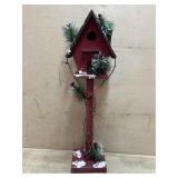 Wood bird house stand