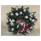24 inch Snowman and snowflake wreath