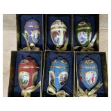 Set of 6 Valerie Egg trinket box ornaments