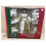 10 Light tree top with 4 matching ornaments