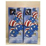 2- Sets Patriotic globe lights