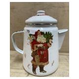 Santa painted tea pot