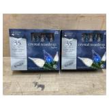 2- Sets of blue and clear crystal teardrop lights