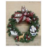 18 inch Santa and Sleigh wreath