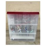 Ornament storage box with some blown glass