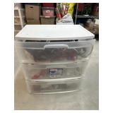 3 Drawer plastic storage cabinet with holiday