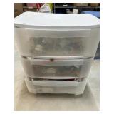 3 Drawer plastic storage cabinet with holiday