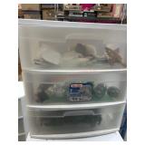 3 Drawer plastic storage cabinet with holiday
