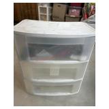 3 Drawer plastic storage cabinet with holiday