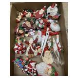Flat of Santa ornaments