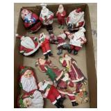 Flat of Santa ornaments