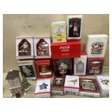 Flat of 15 Hallmark and other ornaments