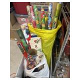 Box of Christmas wrapping paper