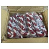 Box of apprx. 15 candy cane ornaments