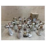 Flat of 18 Willow tree angels ornaments