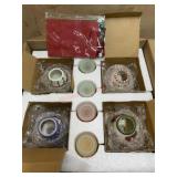 Gift pack of 4 sets of candles and candle shades