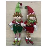 2- Elf figures on skis