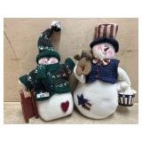 2- Stuffed snowmen dolls