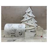 Wood paint your own Tree/ Mailbox and figure