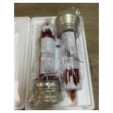 2 Red electric candles