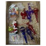 Flat of blown glass ornaments