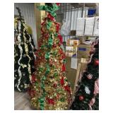 Gold fully decorated pop up tree