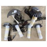 6- metal candlestick lights