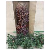 Candle centerpiece and ivy ball garland