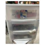 3 Drawer plastic storage cabinet with holiday