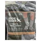 Mens 6 pack eddie bauer socks fits shoe sizes