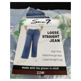 Ladies 22w seven brand loose straight jean