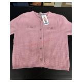 Ladies large pink cardigan