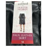 Ladies size 14 faux leather skirt