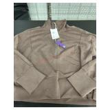 Ladies xxl half zip pull over
