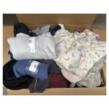 Box of clothing, some used and have strong
